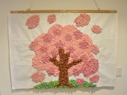 手作りアートの掲示物