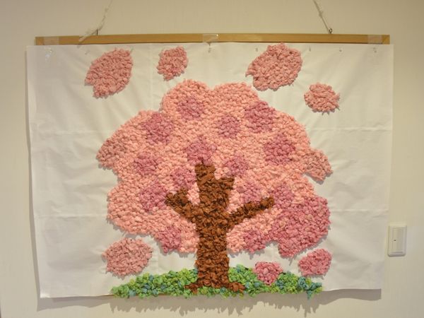 手作りアートの掲示物
