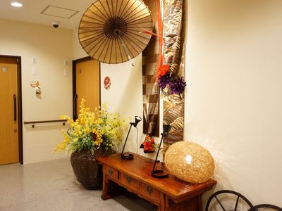 和風の廊下の装飾