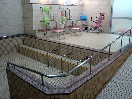 しっかりとした設備の浴室