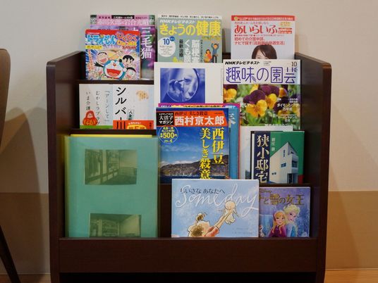 談話室には様々な雑誌や本が置いてある。健康、川柳、園芸、小説、絵本など幅広いジャンルのものが揃っている。