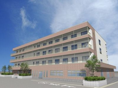 多階層の明るい建物