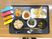 彩り豊かな食事トレイ