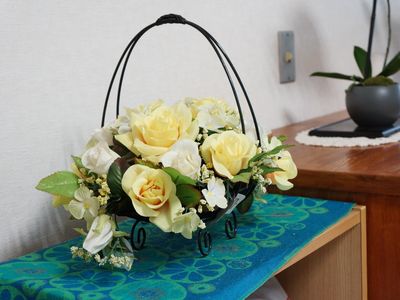 花かごと観葉植物