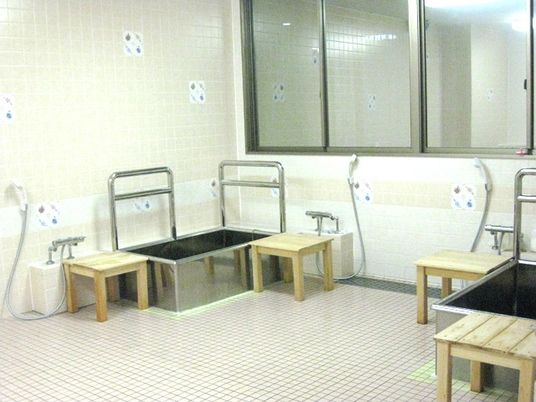 開放的な浴室