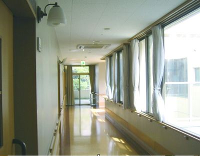 自然光が差し込む廊下