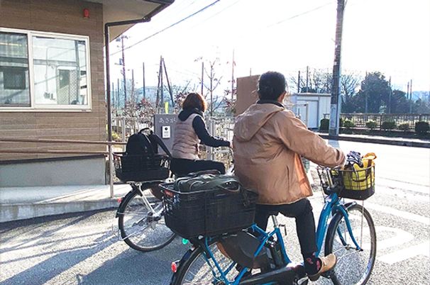 自転車利用の様子