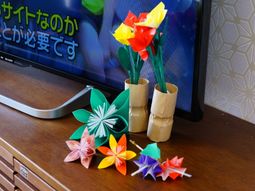 手作りの折り紙装飾