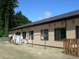 居室の外の洗濯物