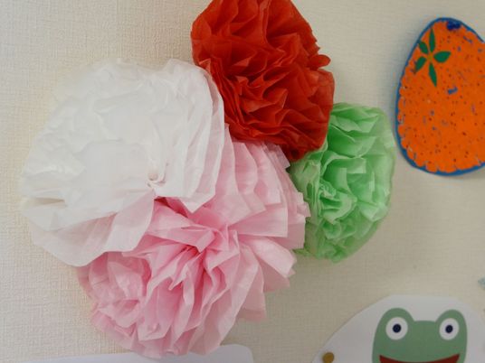 カラフルな壁飾り