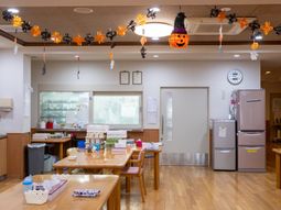ハロウィン装飾の共有スペース