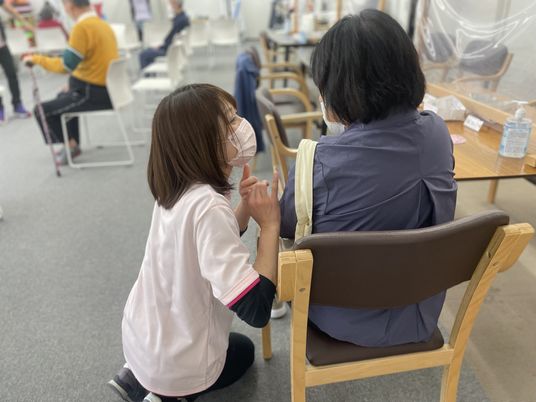 ケアを受ける様子