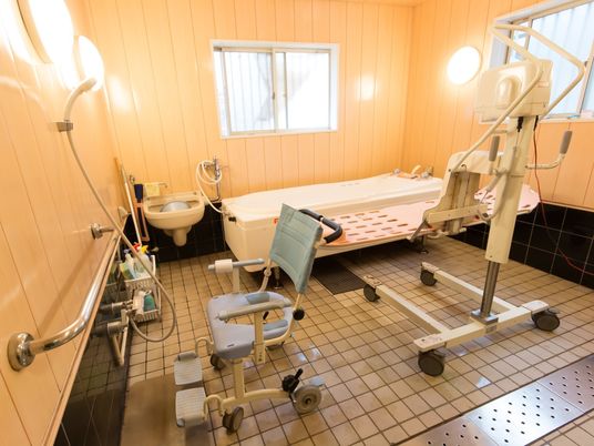 バリアフリー対応の浴室