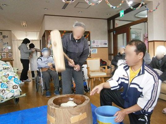 もちつき行事の様子