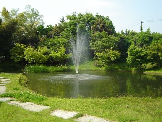 噴水のある庭園