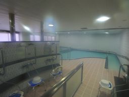 プールがある施設の一角