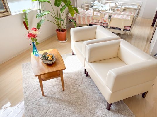 明るい共用スペース