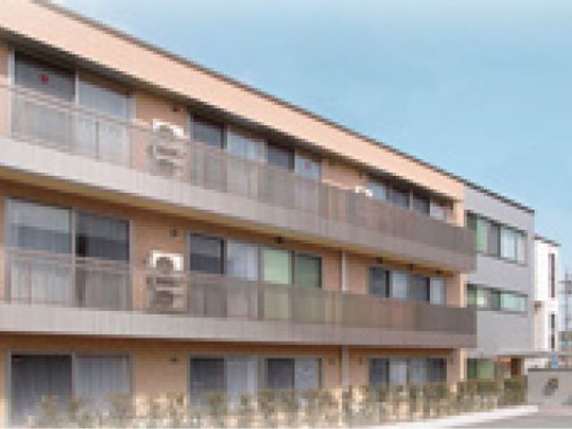 落ち着いた外観の建物 外観 シンプルで清潔感のある建物が特徴です。明るい印象の外観が、心地良い環境を提供します。