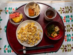 栄養満点の食事提供