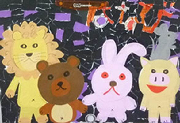 動物のアート作品