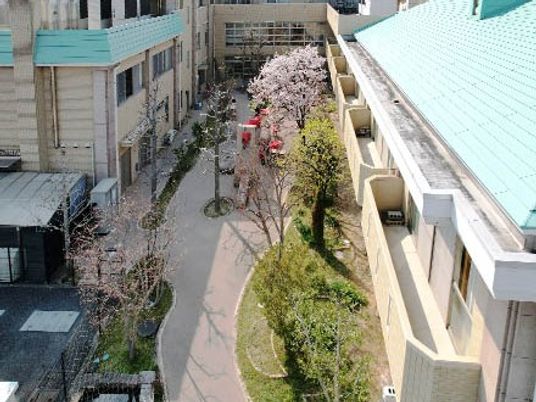 中庭の通路  