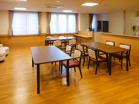 明るい共有スペース