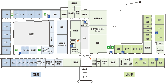 施設全体の見取り図
