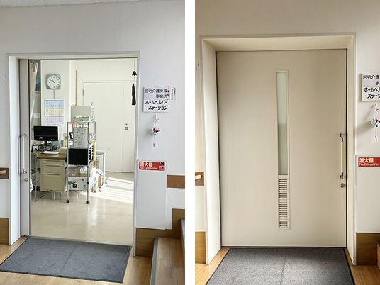 出入口と事務スペース  