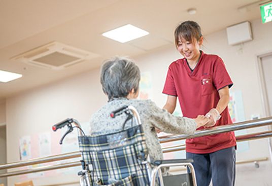 サポートの様子廊下