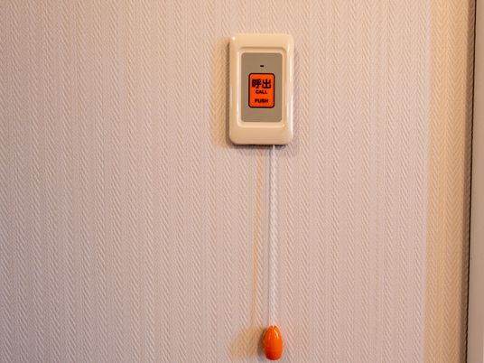 呼出ボタンのクローズアップ