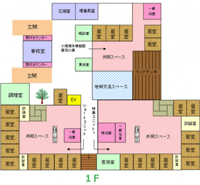 広い共有スペースの図面