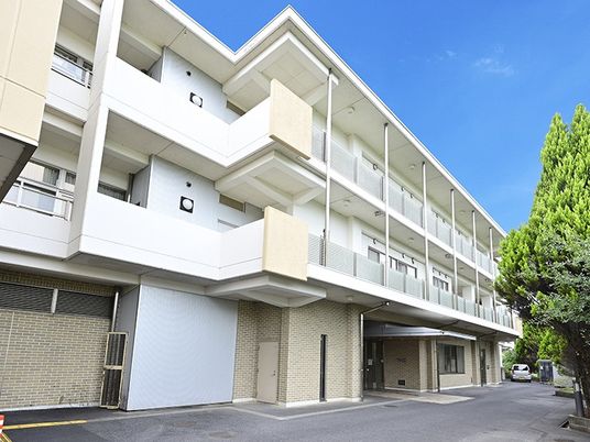 明るい外観の建物  