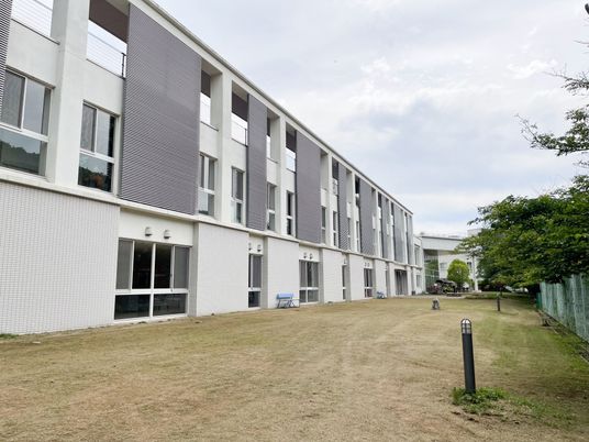 開放的な雰囲気の中庭