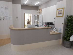 温かな雰囲気の受付