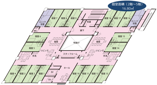 プライベート空間の居室