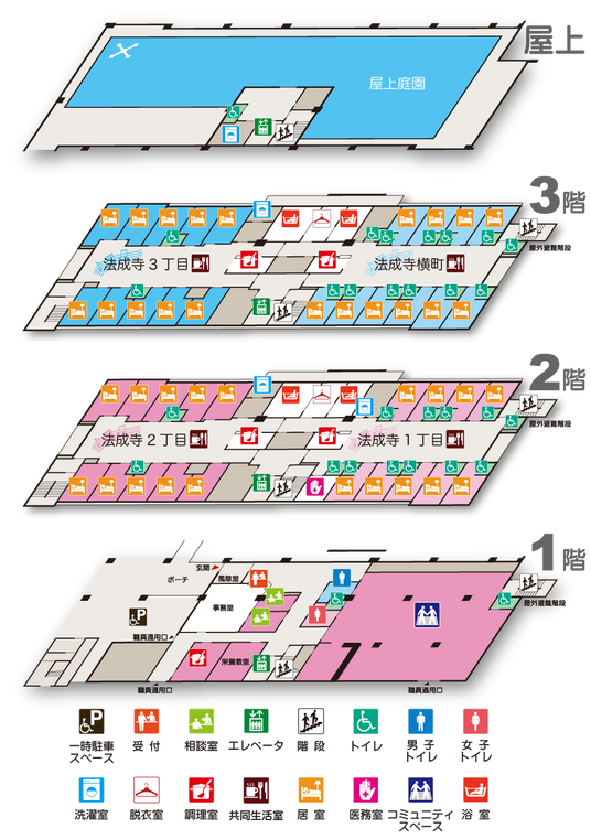 施設内の案内図