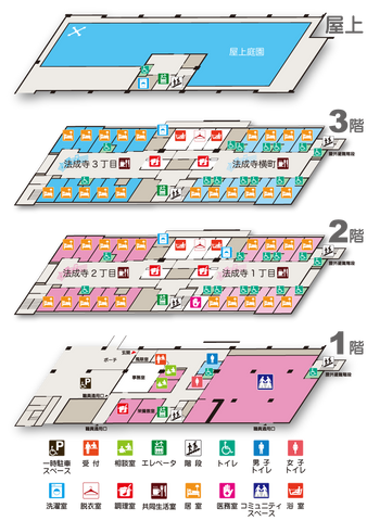 施設内の案内図