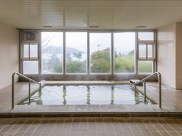 手すり付き清潔な浴室