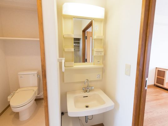 清潔な洗面トイレ空間