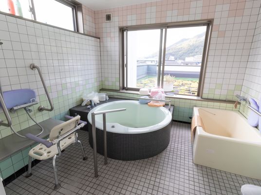 ゆったりとした浴室設備