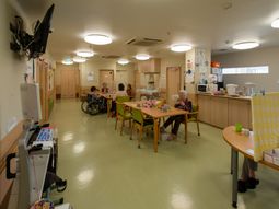 居住者が団らんする空間