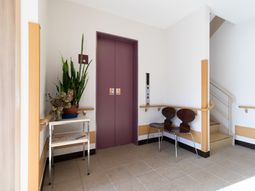 廊下の植物と椅子