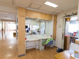 廊下に面した洗面所