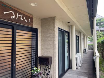ゆったり過ごせる中庭