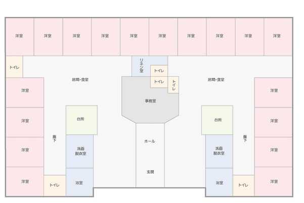 広々とした設計図