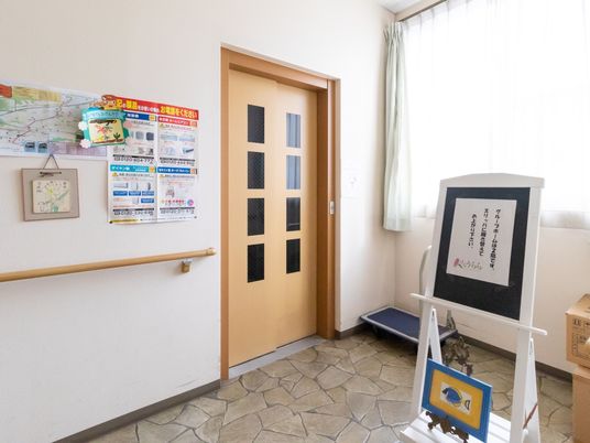 廊下の案内表示