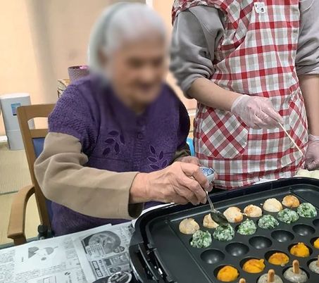 たこ焼き作りの様子