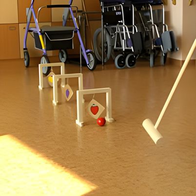 訓練用具が並ぶ室内