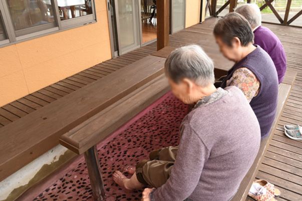 足湯テラスの様子