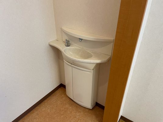 洗面台の一角